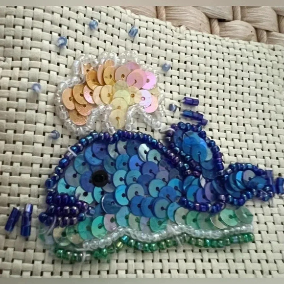 Quacker Factory | seaside, sequin, straw, shoulder bag. - Picture 3 of 12